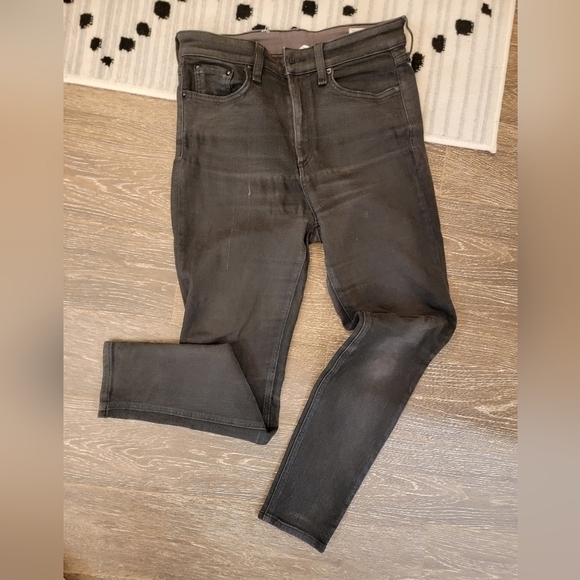 Rag and Bone Nina High Rise Ankle Skinny Dark Gray/Black Jeans size 27 - Picture 4 of 7
